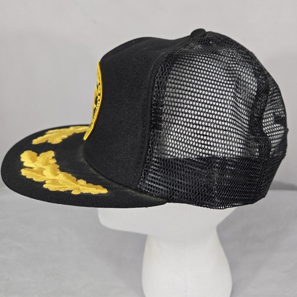 Vintage Snapback NWOT NRA HAT Mesh Trucker GOLD LEAF National Rifle Association - Picture 2 of 6